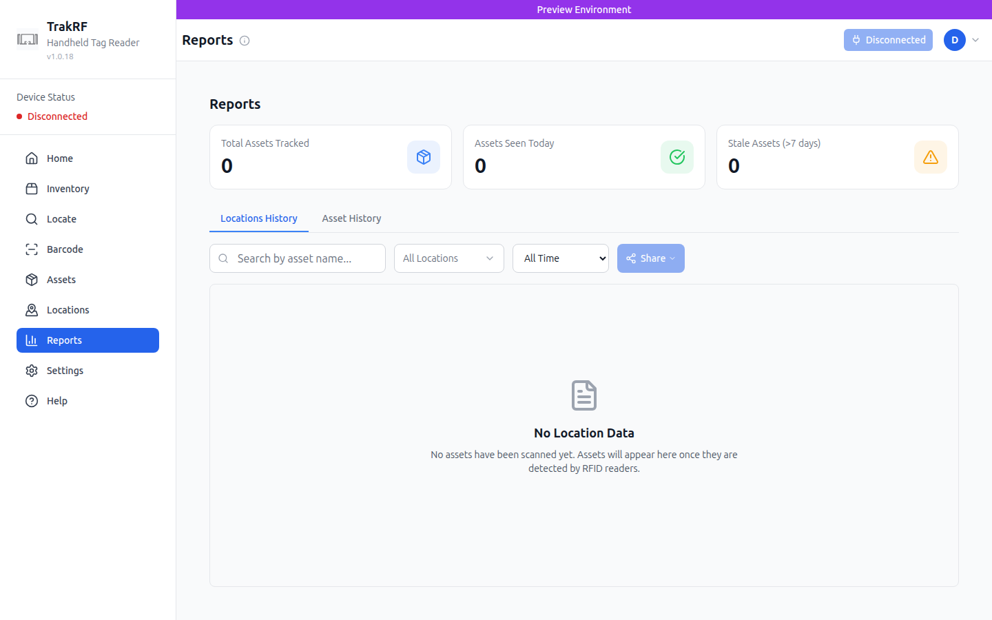 Reports screenshot